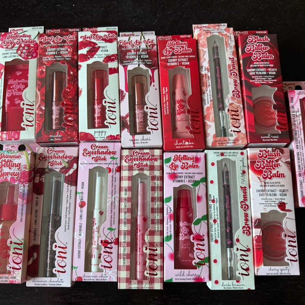 Toni Cherry Lip Balm & Gloss Set - Red and Pink